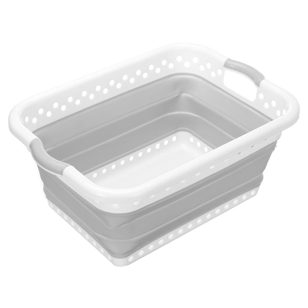 Boxsweden 45L Collapsible Laundry Basket Clothes Hamper/Storage Organiser GY (2 Pack) — image 2