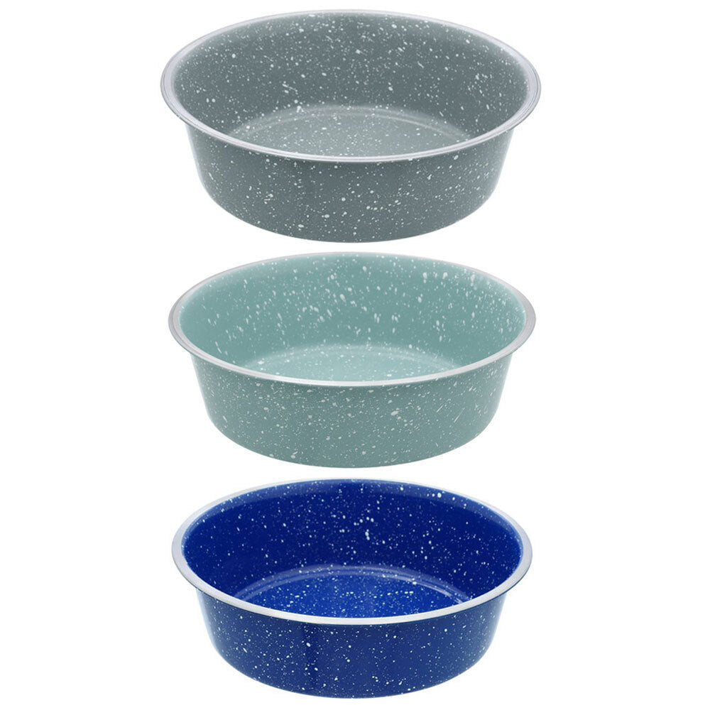 Paws and Claws Savoy 1.6L 20cm Pet Bowl Stainless Steel Dog Food Feeding Asst (3 Pack)