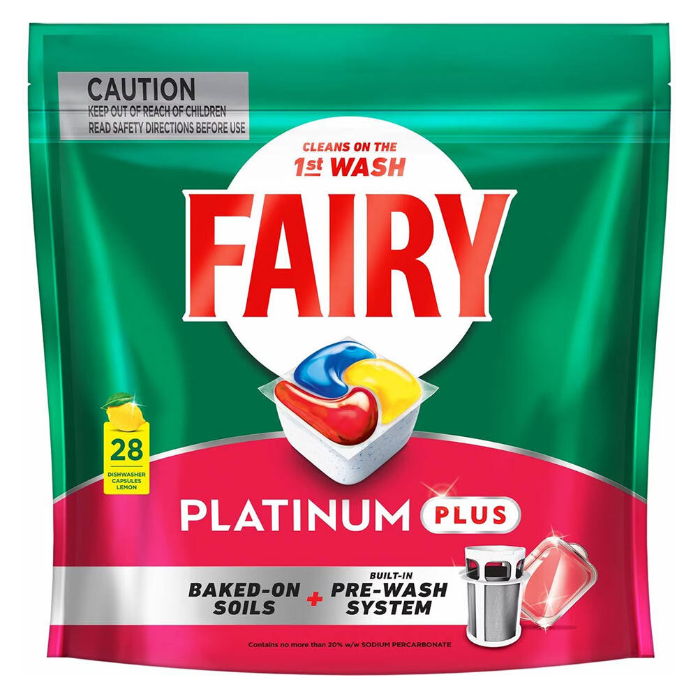 Fairy 28PK Fairy Platinum Plus Dishwasher Capsules Lemon 434g (5 Pack) — image 2