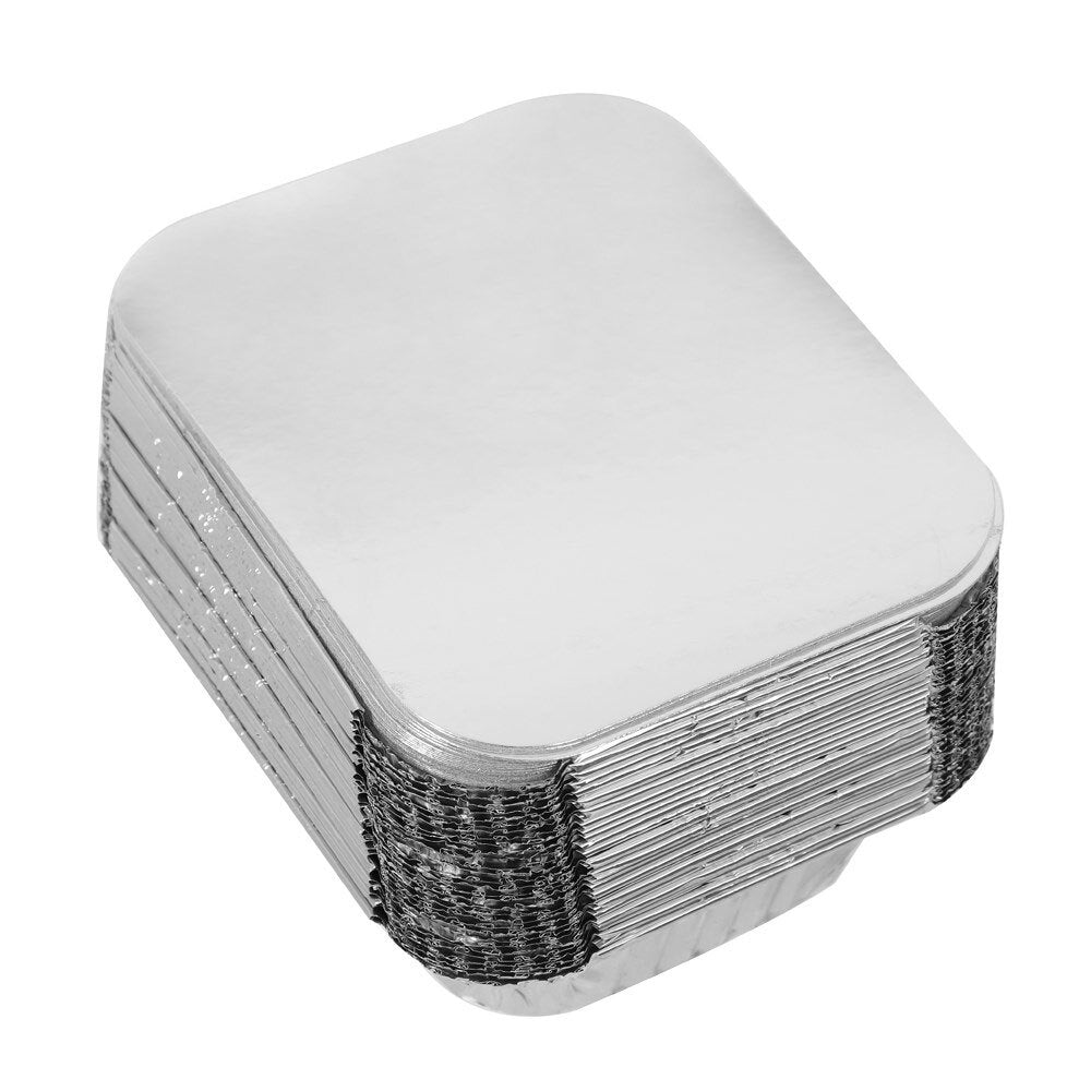 Lemon and Lime Foil Container BBQ Dish/Food Tray Baking Storage w/ Lid Silver (90 Pack) — image 3