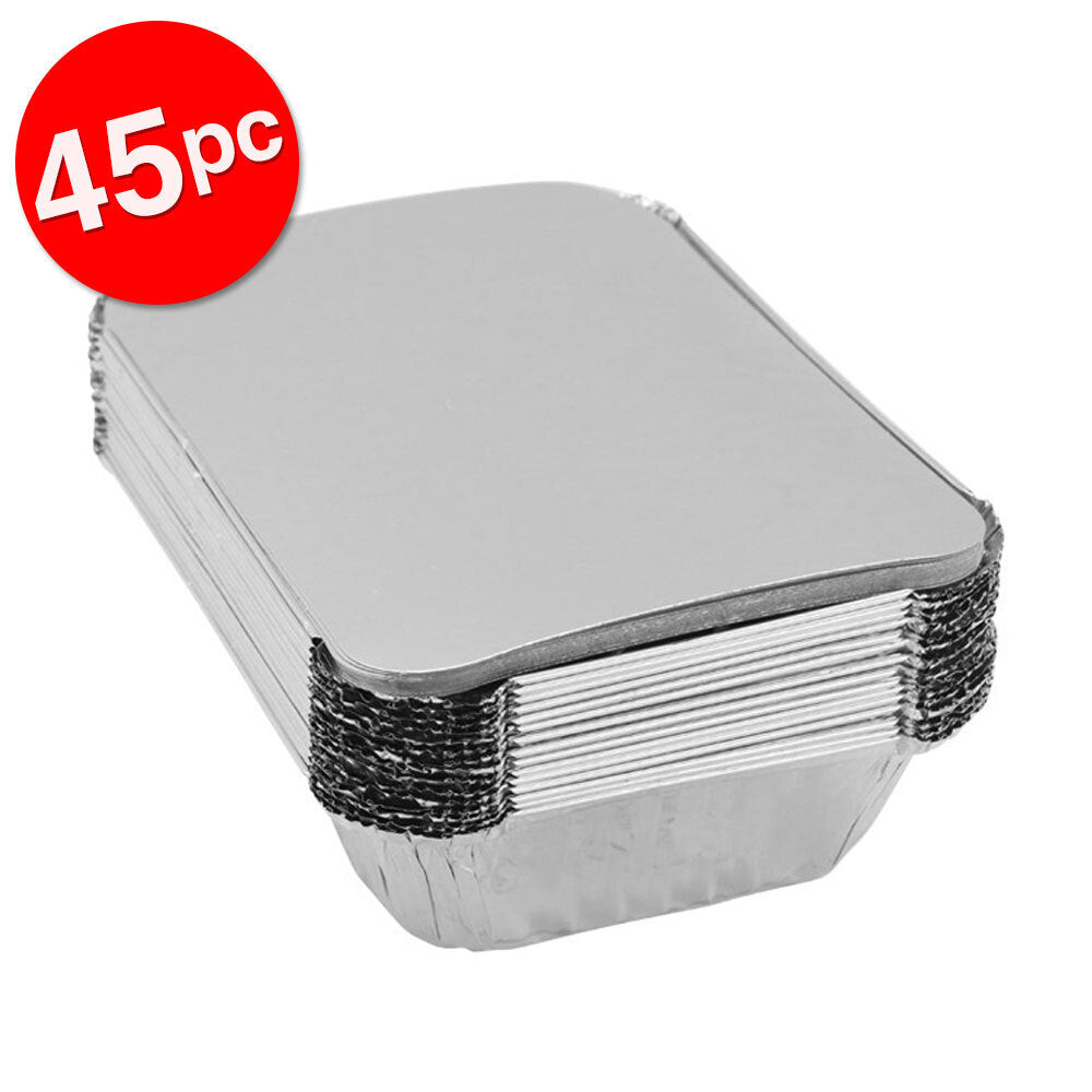 Lemon and Lime 22cm Heavy Duty Oven/BBQ Food Disposable Foil Container w/ Lid (45 Pieces) — image 2