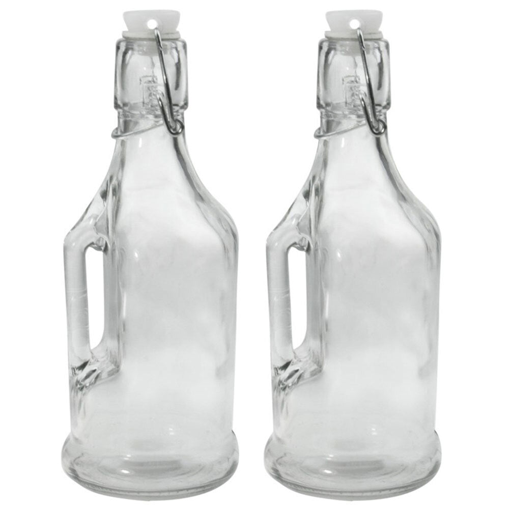 Lemon and Lime 350ml Glass Clip Bottle (2 Pack)