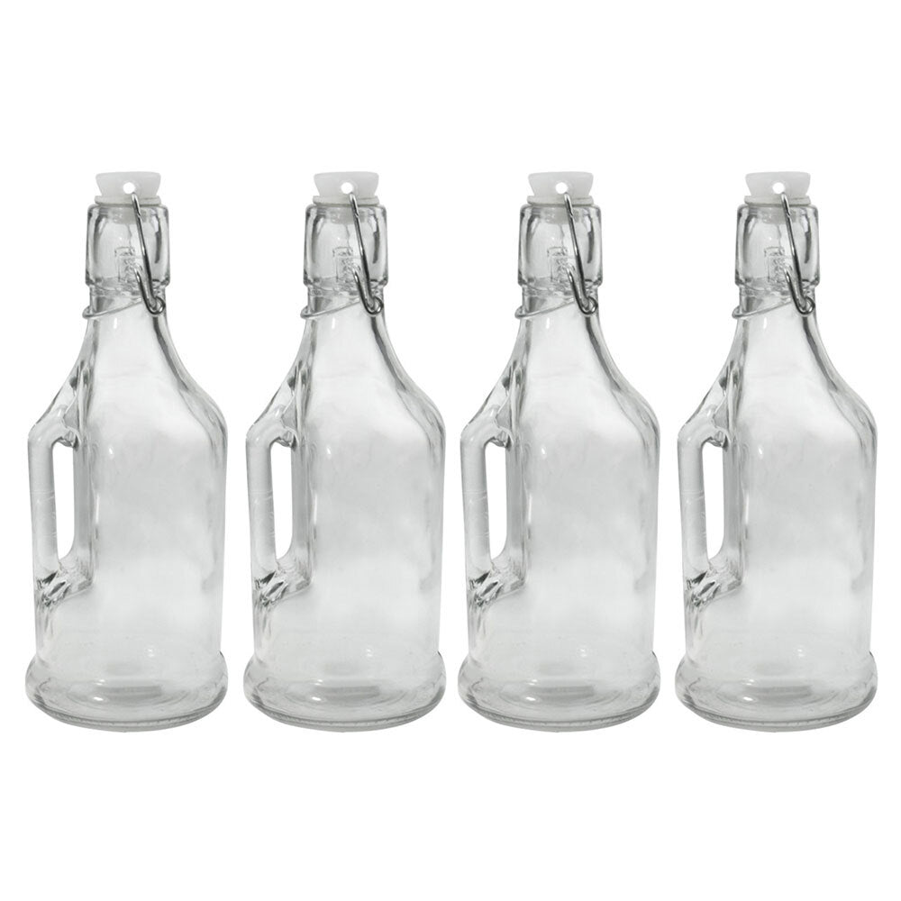 Lemon and Lime 350ml Glass Clip Bottle (4 Pack)