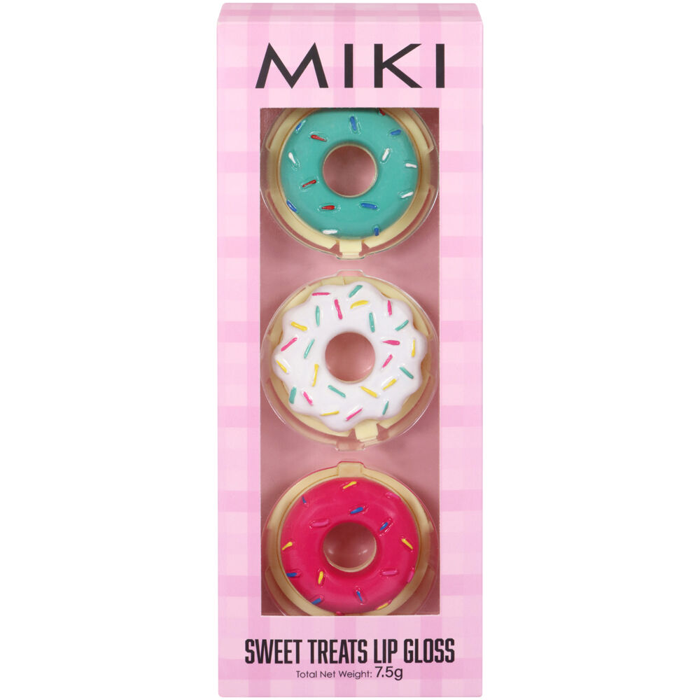 Miki Sweet Treats Lip Gloss With Blueberry Strawberry Raspberry - Blue - 3y+