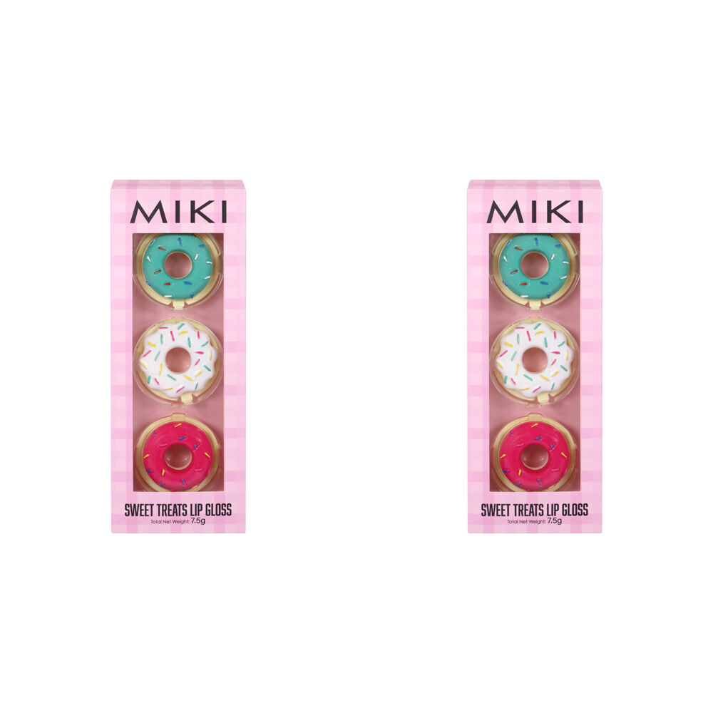 Miki Sweet Treats Lip Gloss With Blueberry Strawberry Raspberry - Clear - 3y+ (2 Pack)
