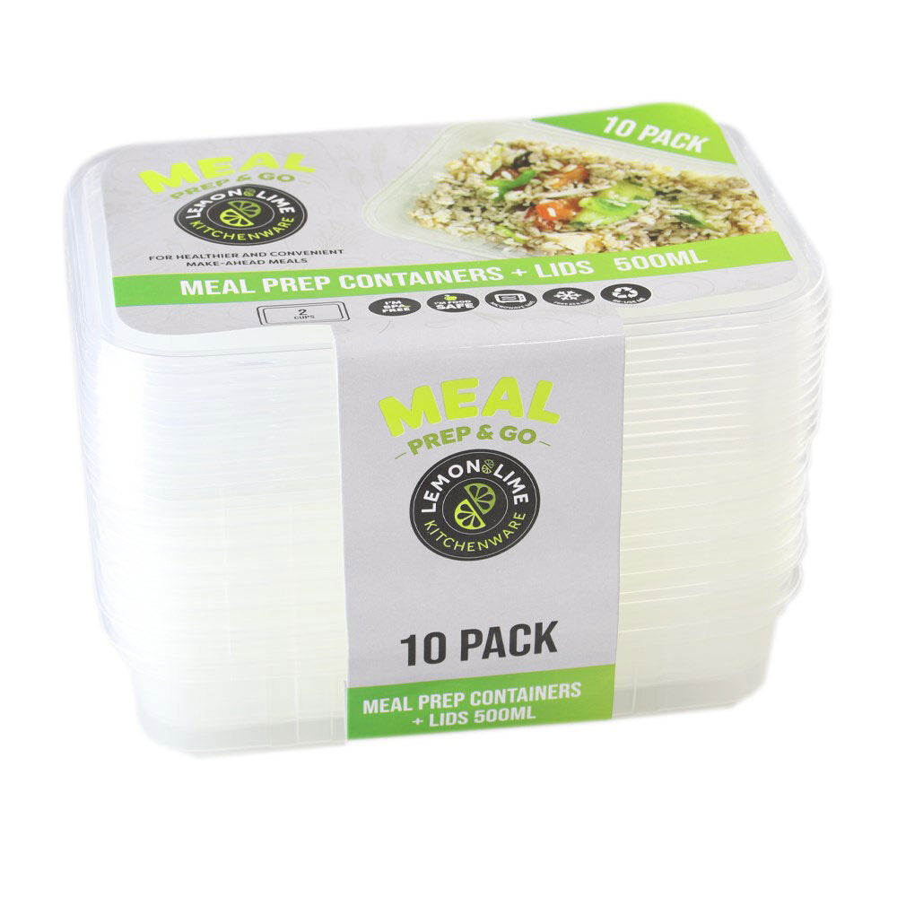 Lemon and Lime 10PK Meal Prep Reusable Containers - 500ml (3 Pack) — image 4