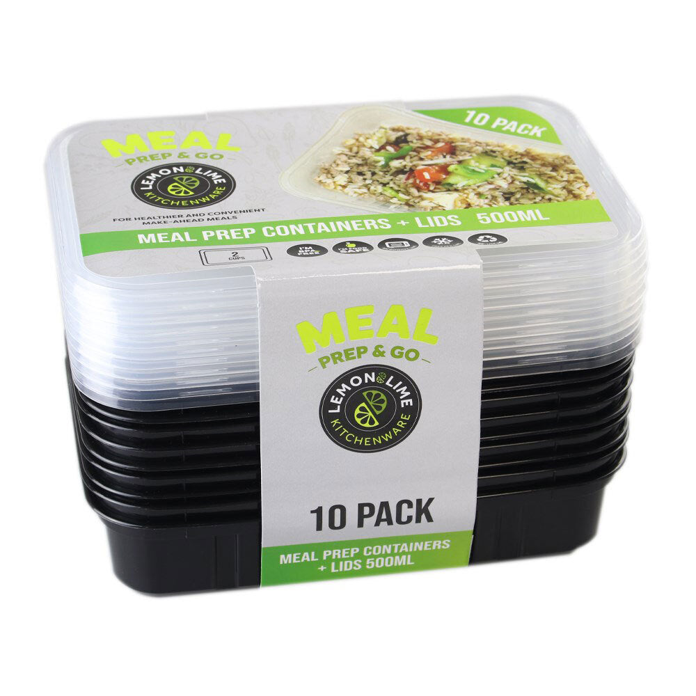 Lemon and Lime 10PK Meal Prep Reusable Containers - 500ml (3 Pack) — image 2