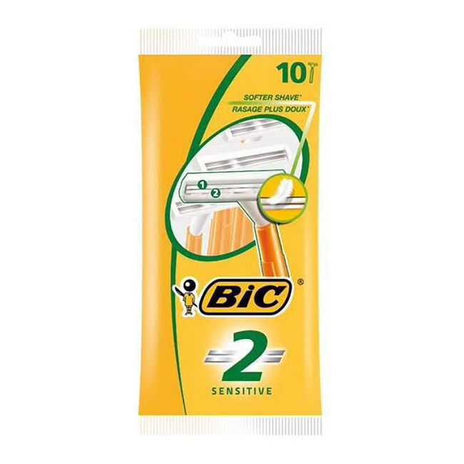 Bic 10pc BIC 2 Sensitive Twin Blade Shaver Razor Men's Beard Grooming Care (5 Pack) — image 2