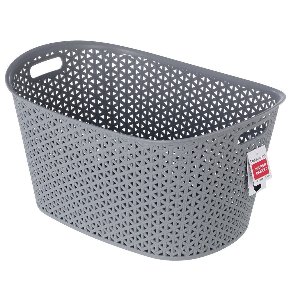 Boxsweden 50cm Wicker Multipurpose Basket Storage Organiser/Container Asst (4 Pack) — image 3