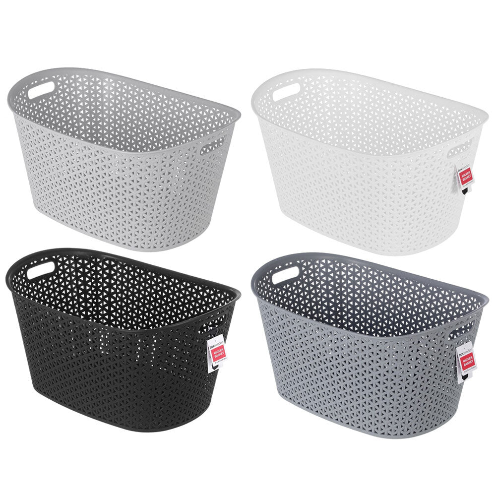 Boxsweden 50cm Wicker Multipurpose Basket Storage Organiser/Container Asst (4 Pack)