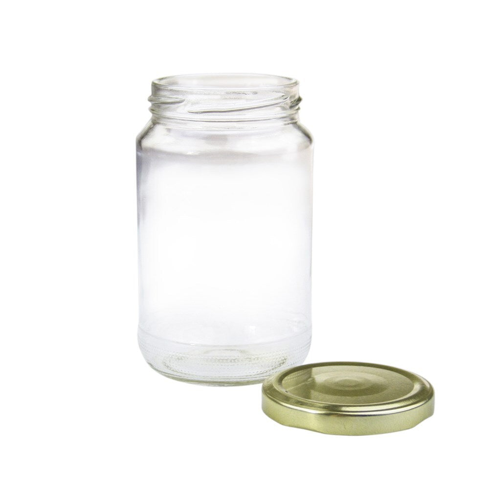 Lemon and Lime Verona 360ml/12cm Glass Conserve Jar Container w/Gold Lid Clear (12 Pack) — image 3