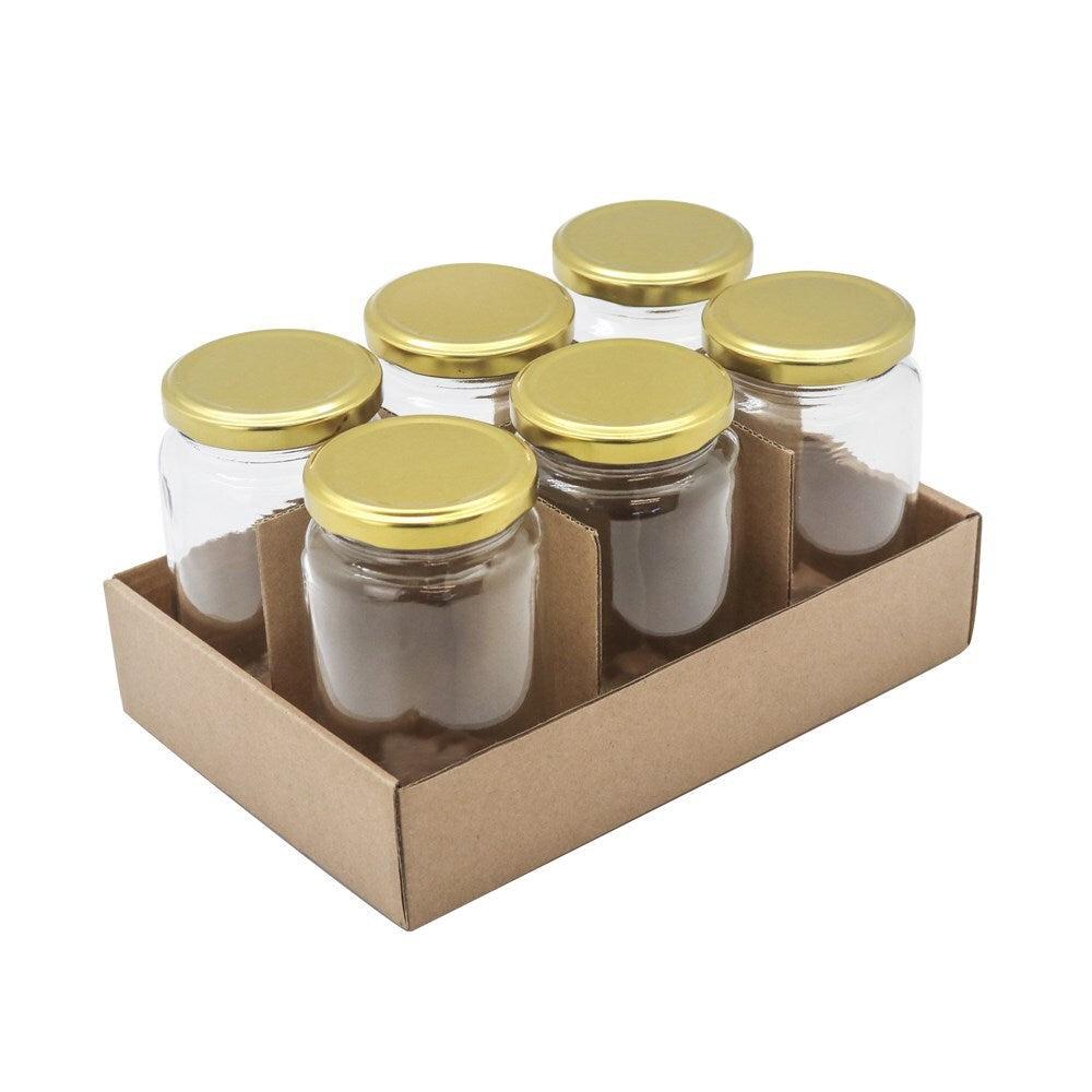 Lemon and Lime Verona 360ml/12cm Glass Conserve Jar Container w/Gold Lid Clear (12 Pack) — image 2