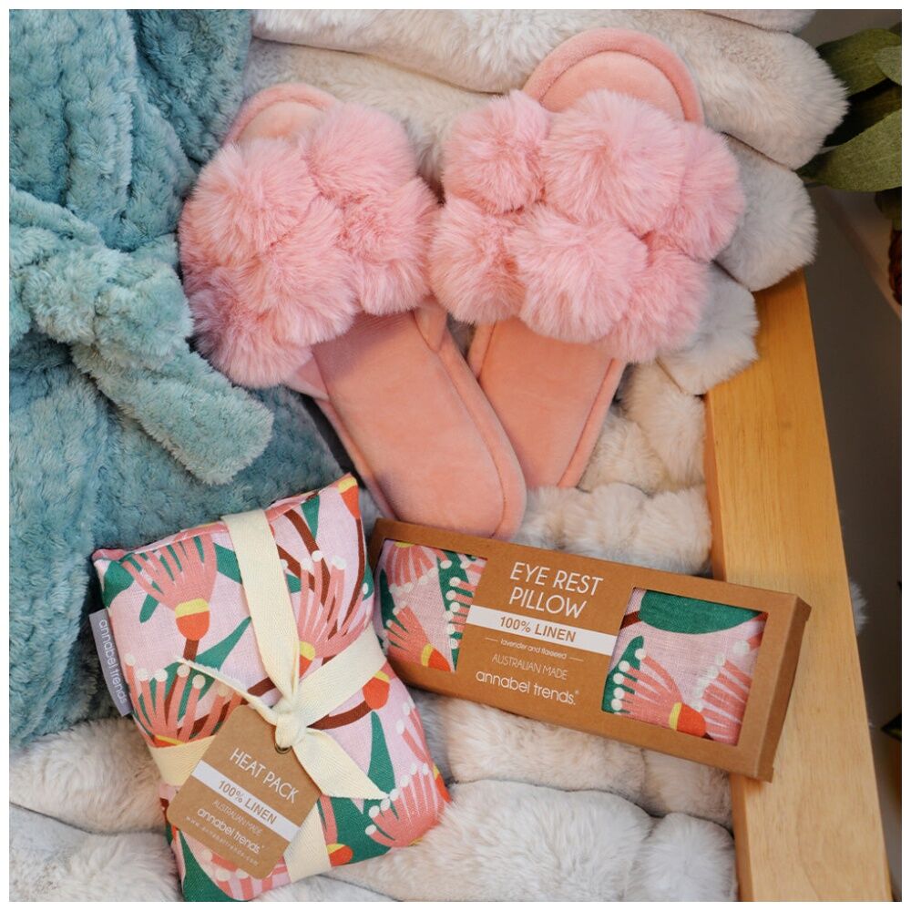 Annabel Trends Pom Pom Cosy Luxe Thongs Women's Slippers Shoes Pink Lemonade — image 4
