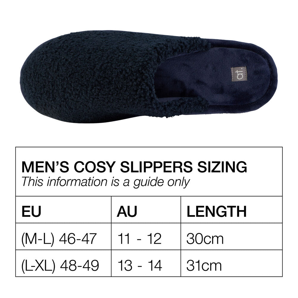 Annabel Trends Men's Slippers Charcoal Cosy Sherpa Footwear — image 2