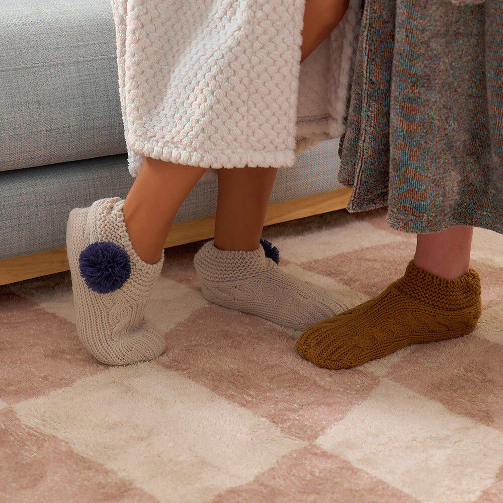 Annabel Trends One w Pom Bedroom Slouchy Slip-On Slippers — image 2