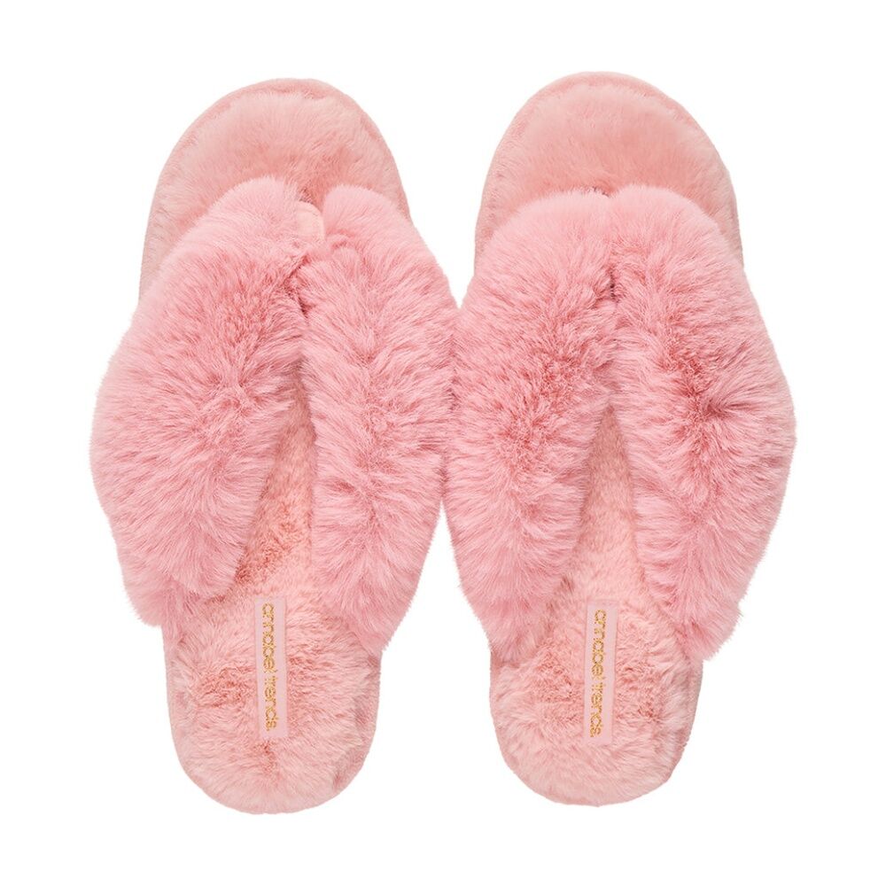 Annabel Trends Cosy Luxe Thongs Women's Slippers Shoes Pink Lemonade