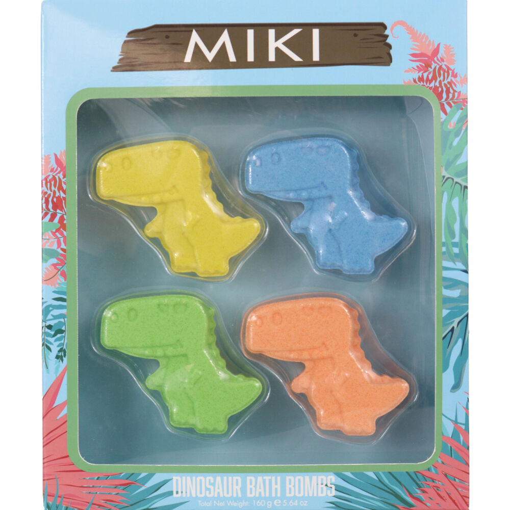Miki 4pc Miki Dinosaur Bath Bombs For Fizzing Fun - Vanilla Scented - 3y+ (3 Pack) — image 2