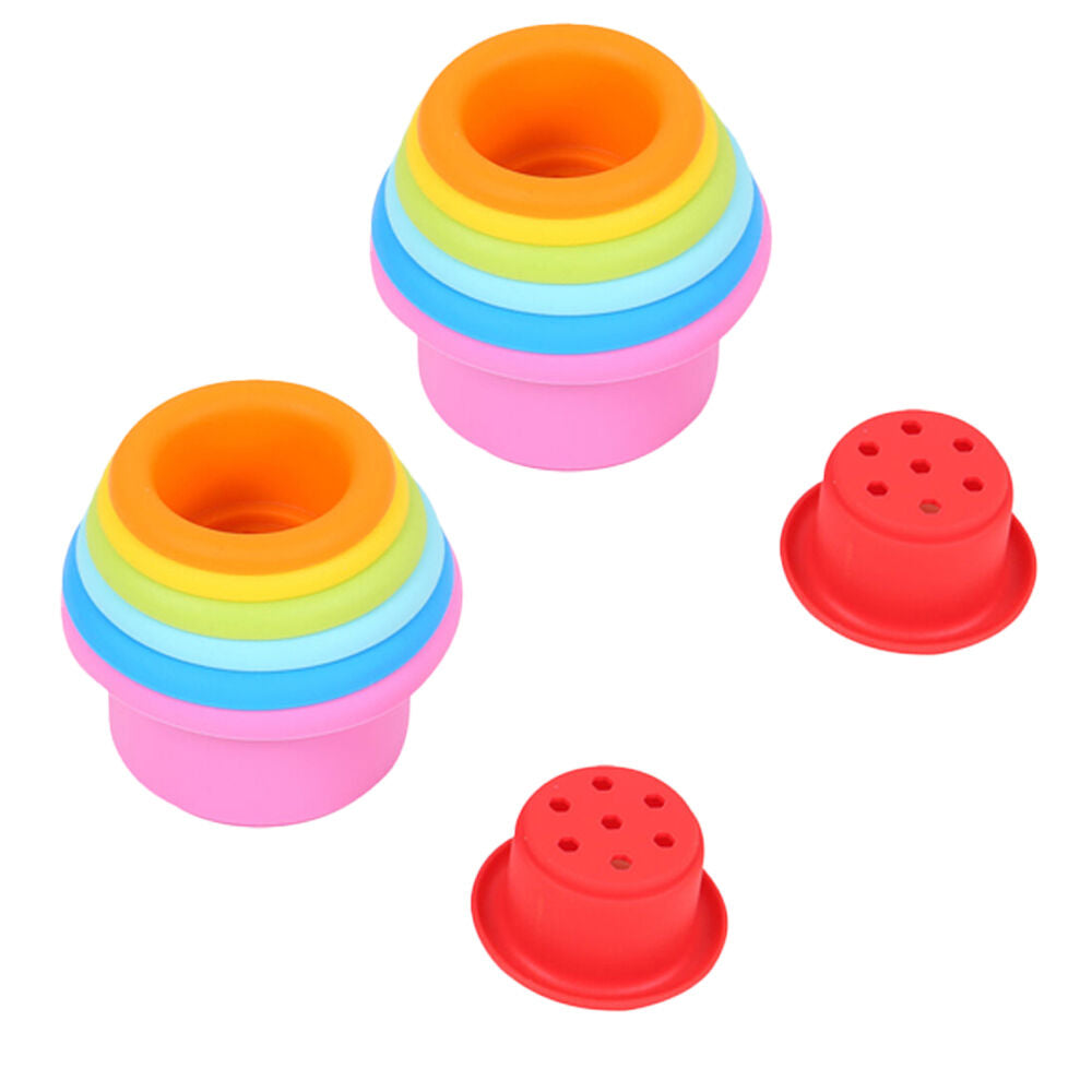 Educare 7pc Educare Stacking & Nesting Cups Bath Play Activity Toy Kids - 3y+ (2 Pack)