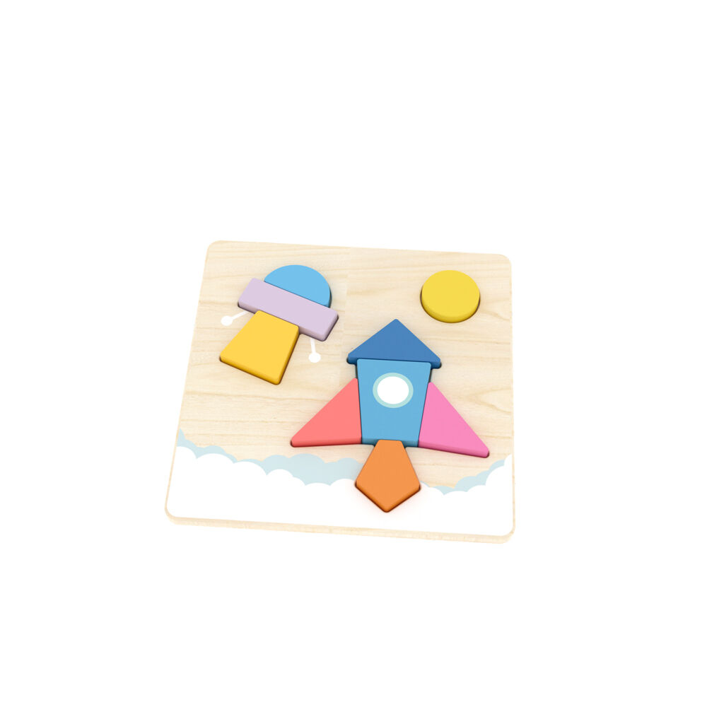 Educare Shape Puzzle Wooden Shape/Colour Recognition Children/Kids - 3y+