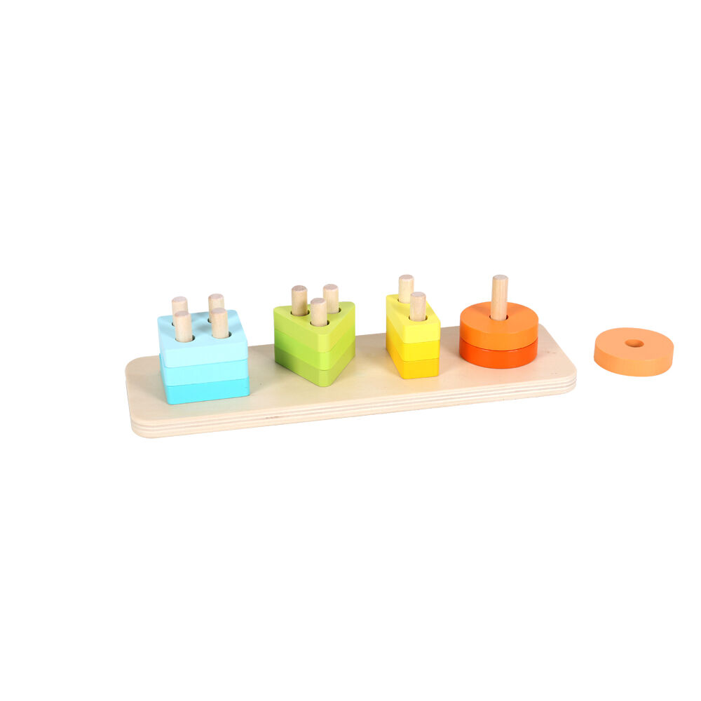 Educare Sorting And Stacking Blocks Learning Tool Educational Toy 3 Years Wooden