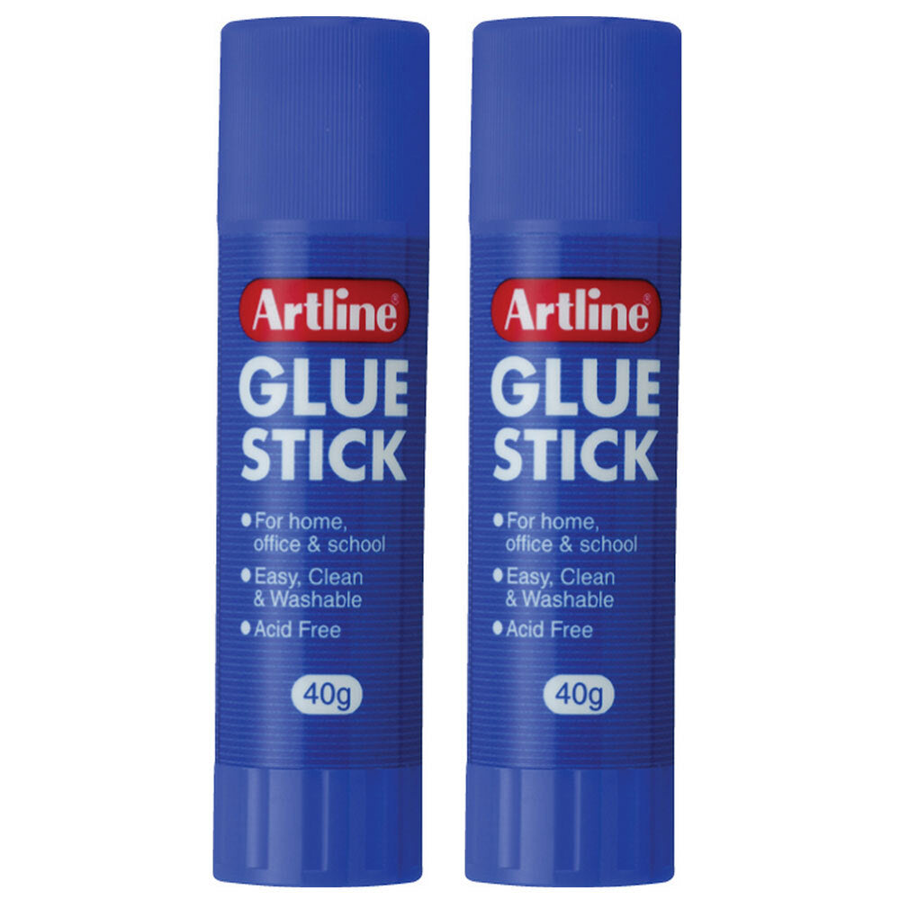 Artline Glue Stick - Clear (2 Pack)