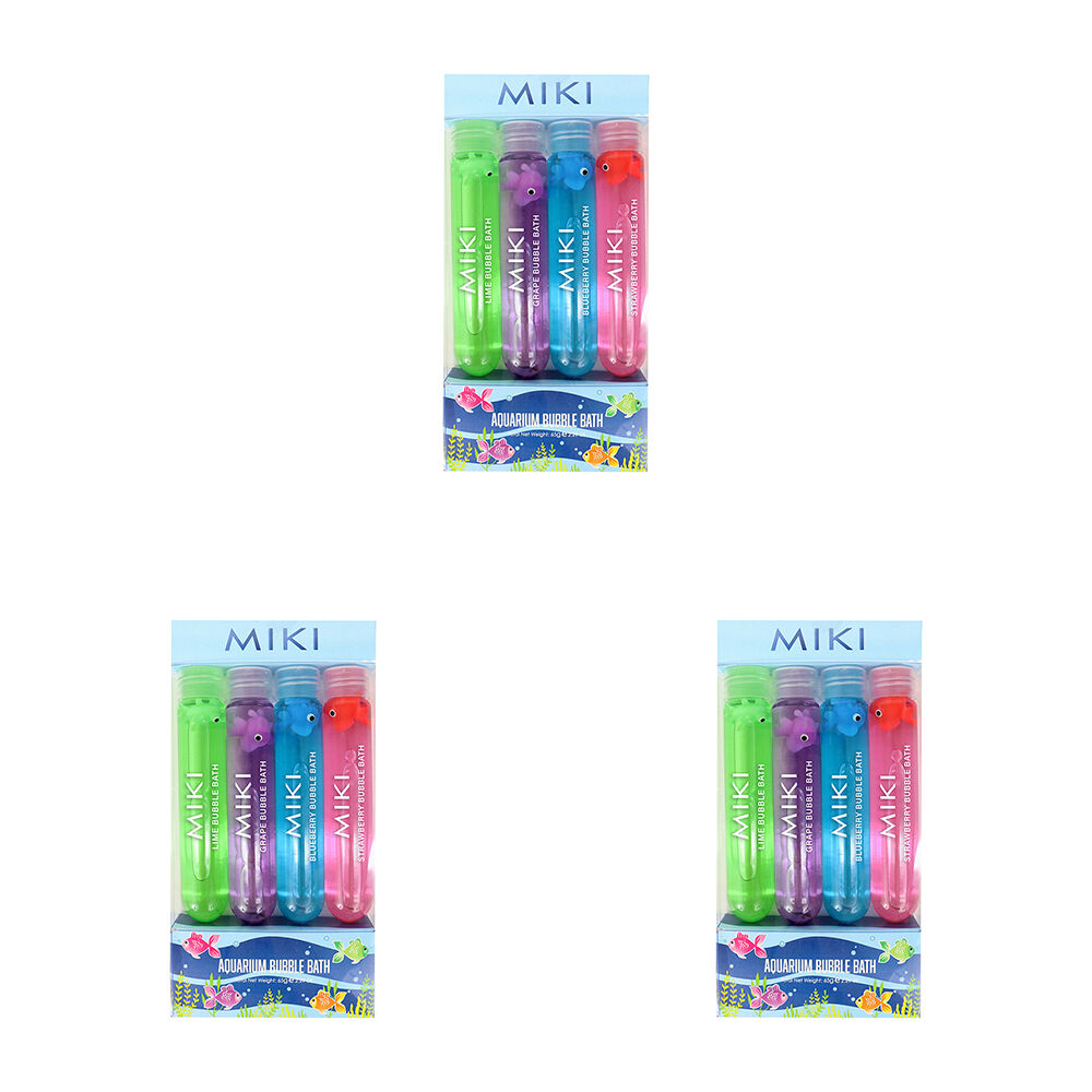 Miki 4pc Miki Aquarium Bubble Bath Vials For Bubbles and Fun - 3y+ (3 Pack)
