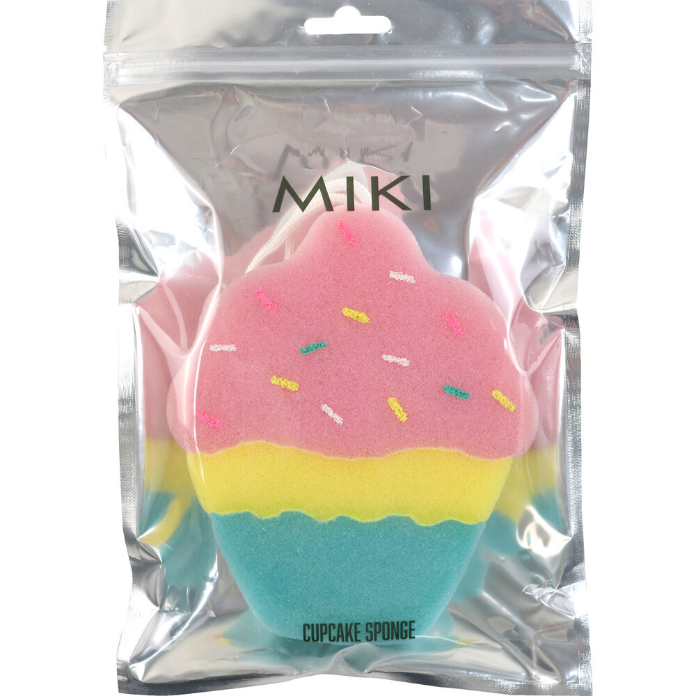 Miki Cupcake Bath Sponge For Fun Bathtime Multicolour Lather Foamy — image 2