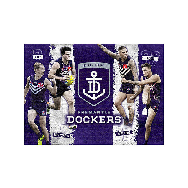 84949-1000pc-licensing-essentials-afl-4-player-fremantle-dockers-puzzle-70x50cm