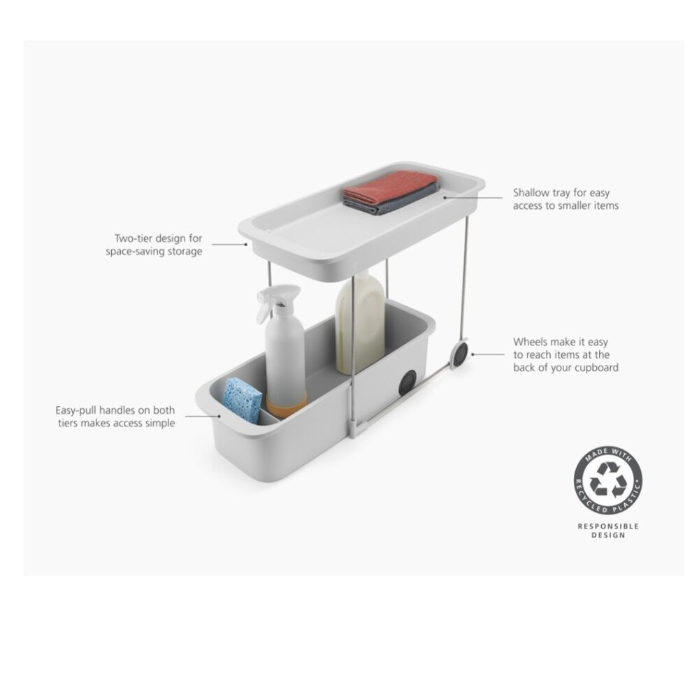 Joseph Joseph CupboardStore 2-Tier Caddy Storage Organiser Pull-Out Tiers — image 7