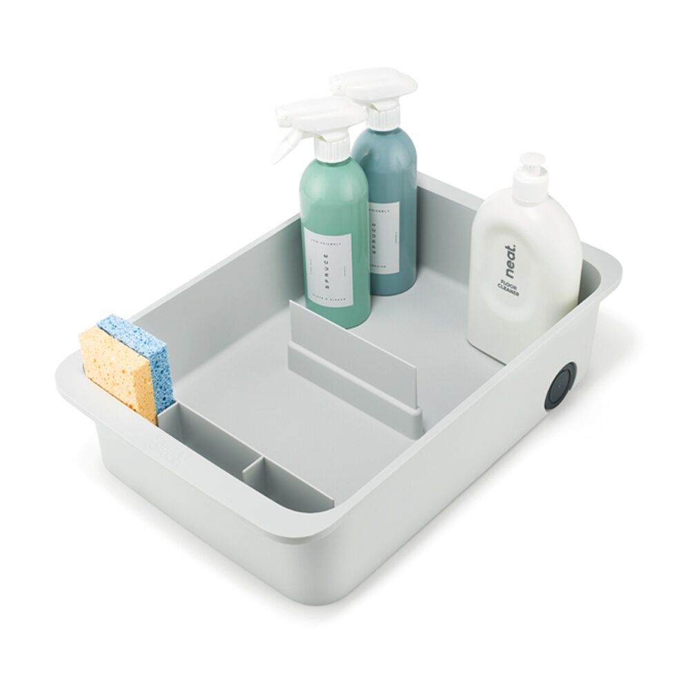 Joseph Joseph CupboardStore Large Caddy Storage Organiser Handle Wheels Stone — image 2