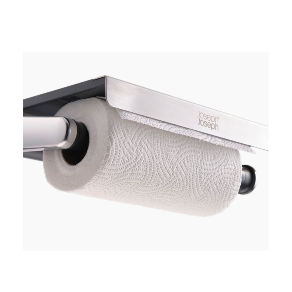 Joseph Joseph RollGrip Easy Tear Under Shelf Paper Towel Roll Holder Steel — image 8