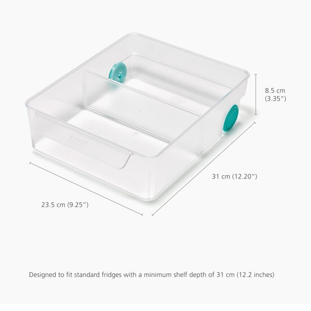 Joseph Joseph FridgeStore Extra Large Fridge Storage Caddy On Wheels Clear (2 Pack) — image 7