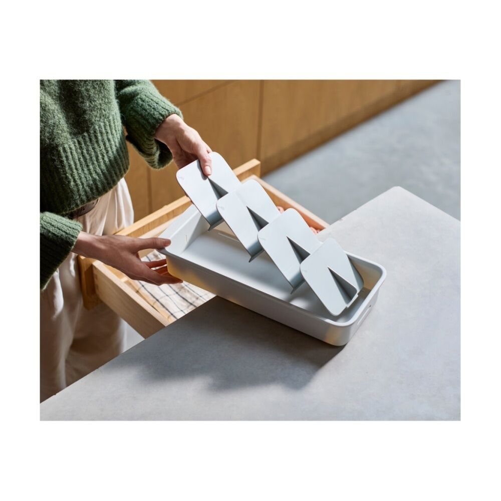 Joseph Joseph DrawerStore Tiered Cutlery Kitchen Storage Organiser Large Stone — image 8