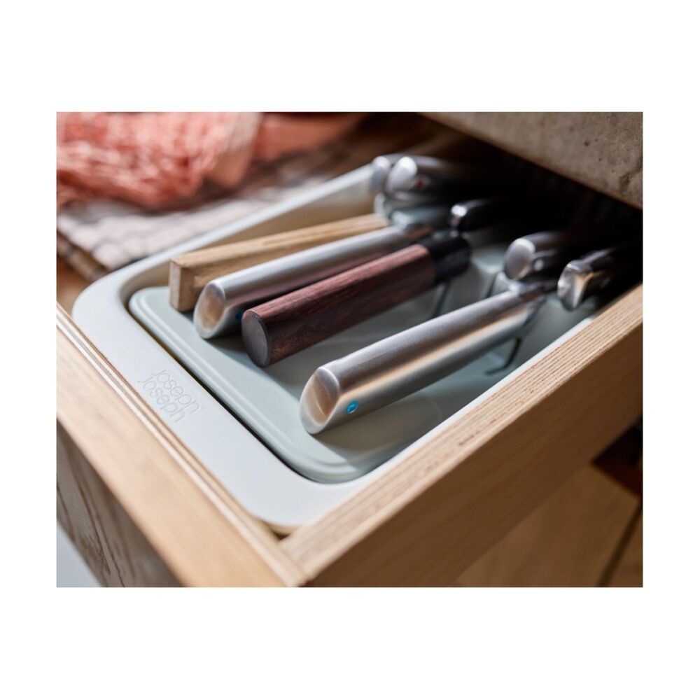 Joseph Joseph 2-Tier Compact Knife Organiser Kitchen Storage Light Stone (2 Pack) — image 10