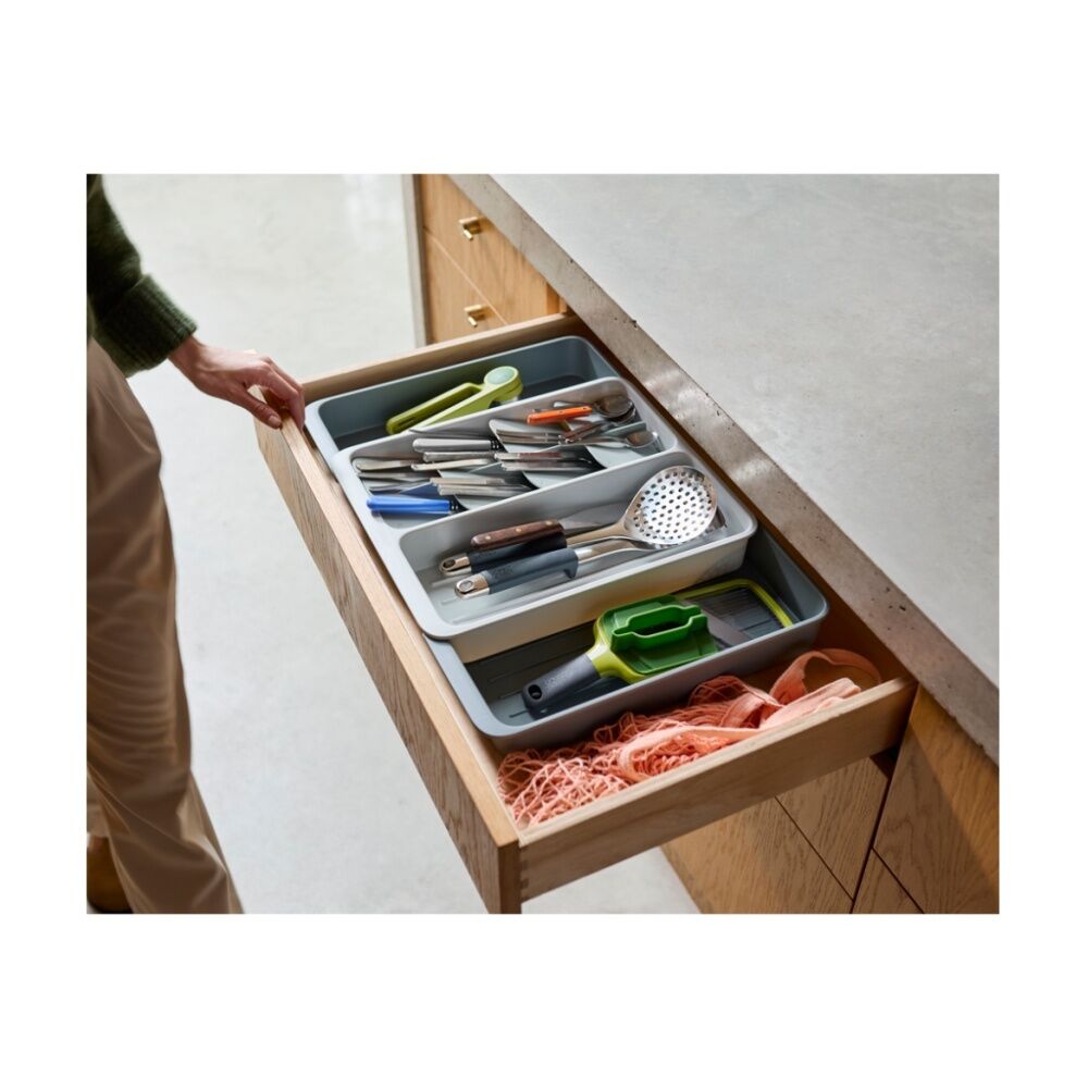 Joseph Joseph DrawerStore Expanding Tiered Tray Kitchen Storage Stone (2 Pack) — image 10