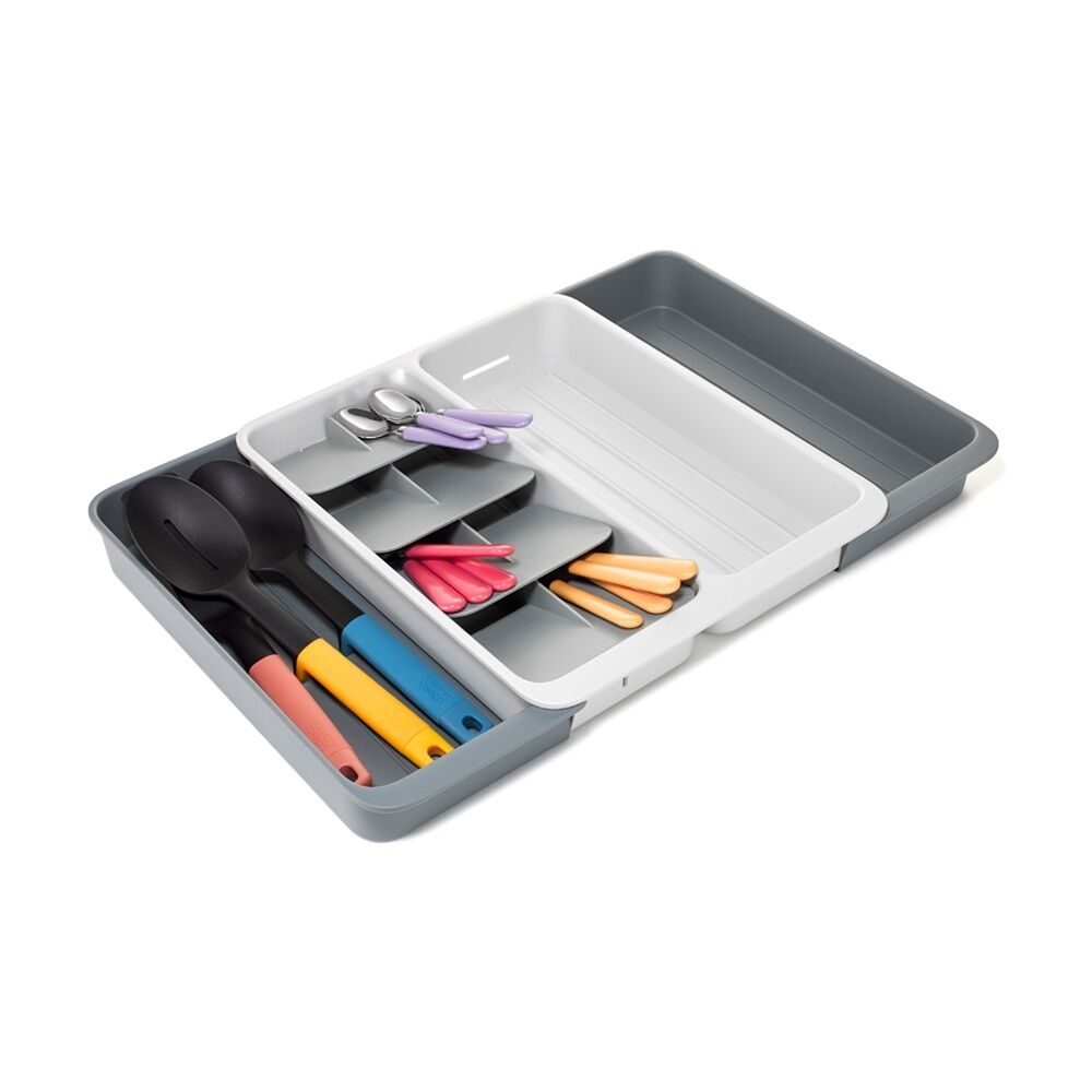 Joseph Joseph DrawerStore Expanding Tiered Tray Kitchen Storage Stone (2 Pack) — image 3