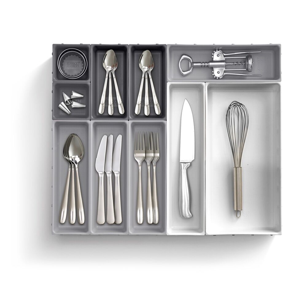 Joseph Joseph Blox Drawer Organiser Set Modular Storage Light Stone (10 Pieces) — image 3