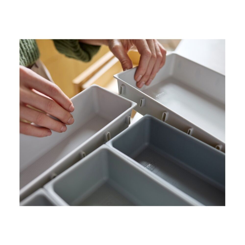 Joseph Joseph 2PK 10pc Blox Drawer Organiser Set Modular Storage with Non-Slip Light Stone — image 10