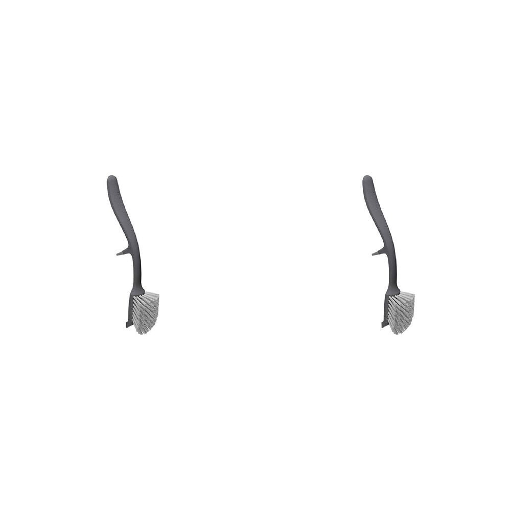 Joseph Joseph Edge 29cm Curved Dish Brush - Grey (2 Pack)