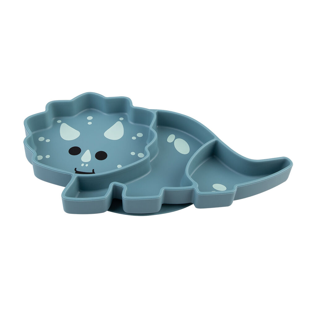 Melii Dinosaur Luxe Childrens Animal-Printed Round Silicone Suction Plate 6m+ — image 2