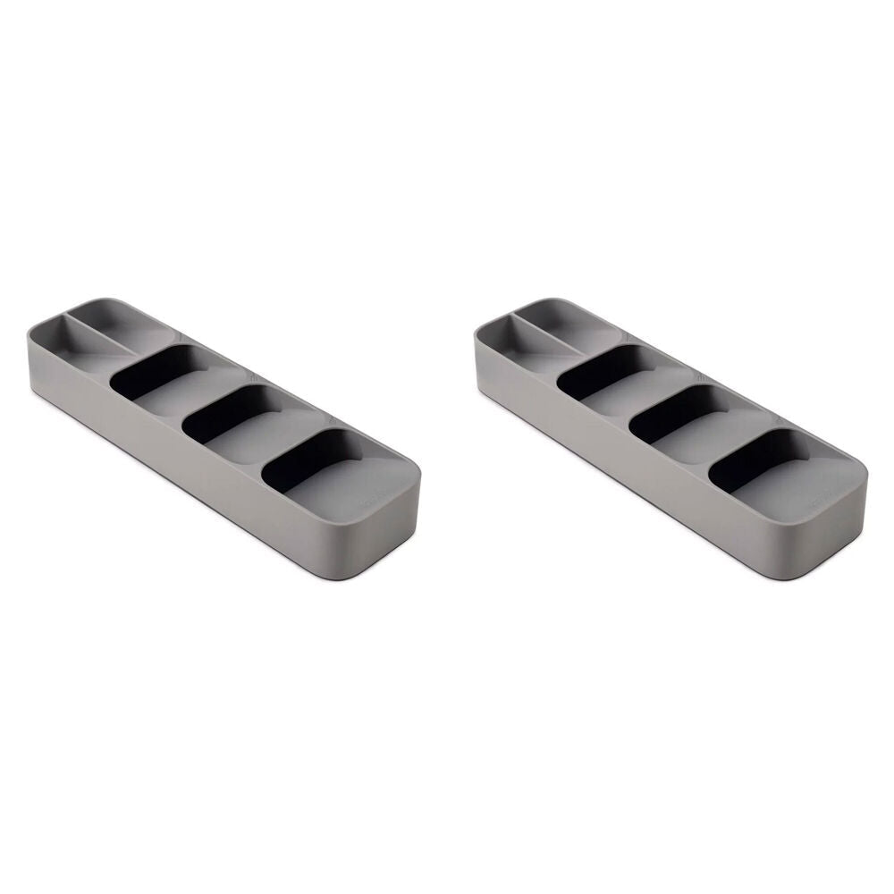 Joseph Joseph DrawerStore Compact Cutlery Organiser Grey (2 Pack)