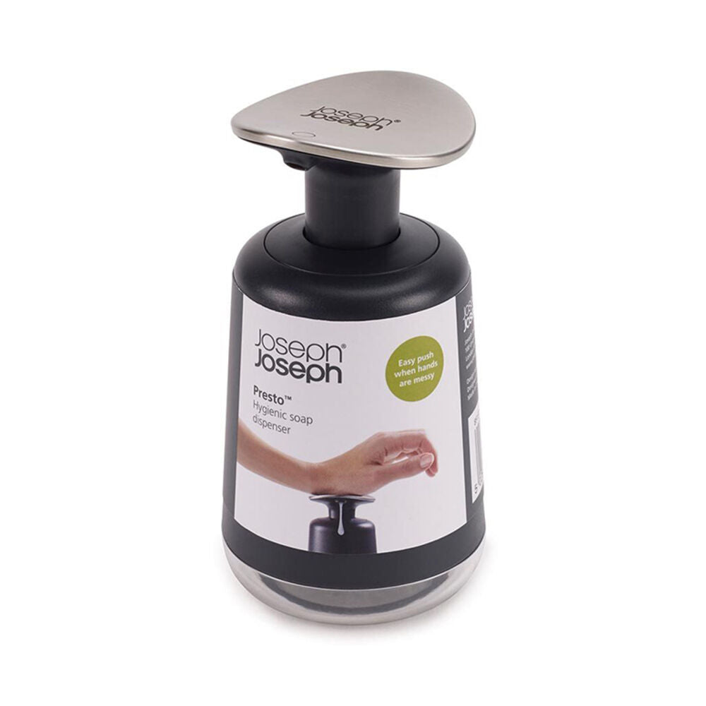 Joseph Joseph Presto Hygienic Soap Dispenser Extra-Large Stainless Steel Pump 250ml 2PK — image 2