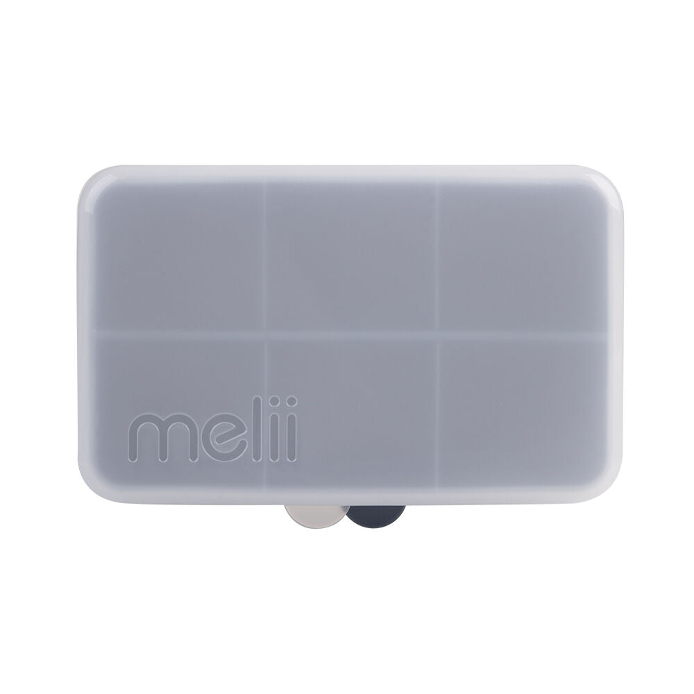 Melii Luxe Snackle Box Food Storage Container w/ 6 Compartments Mini Blue (2 Pack) — image 4
