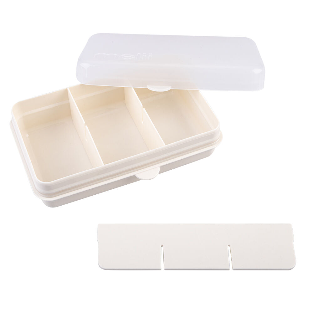 Melii Luxe Snackle Box Food Storage Container w/ 6 Compartments Mini Ivory (2 Pack) — image 3