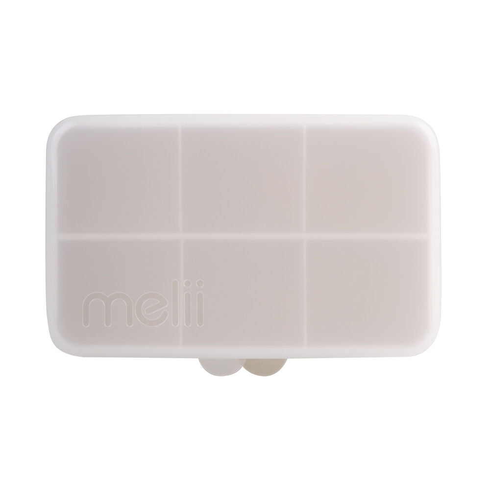 Melii Luxe Snackle Box Food Storage Container w/ 6 Compartments Mini Ivory (2 Pack) — image 4