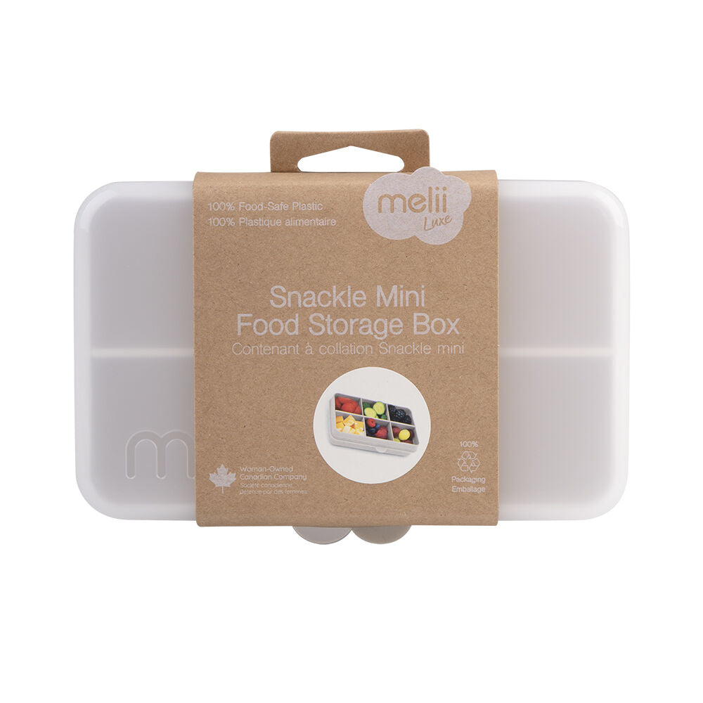 Melii Luxe Snackle Box Food Storage Container w/ 6 Compartments Mini Ivory (2 Pack) — image 5
