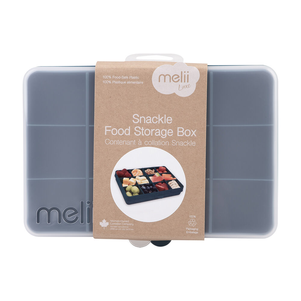 Melii Blue Luxe Snackle Box Food Storage Container w/ 12 Compartments 3y+ — image 4