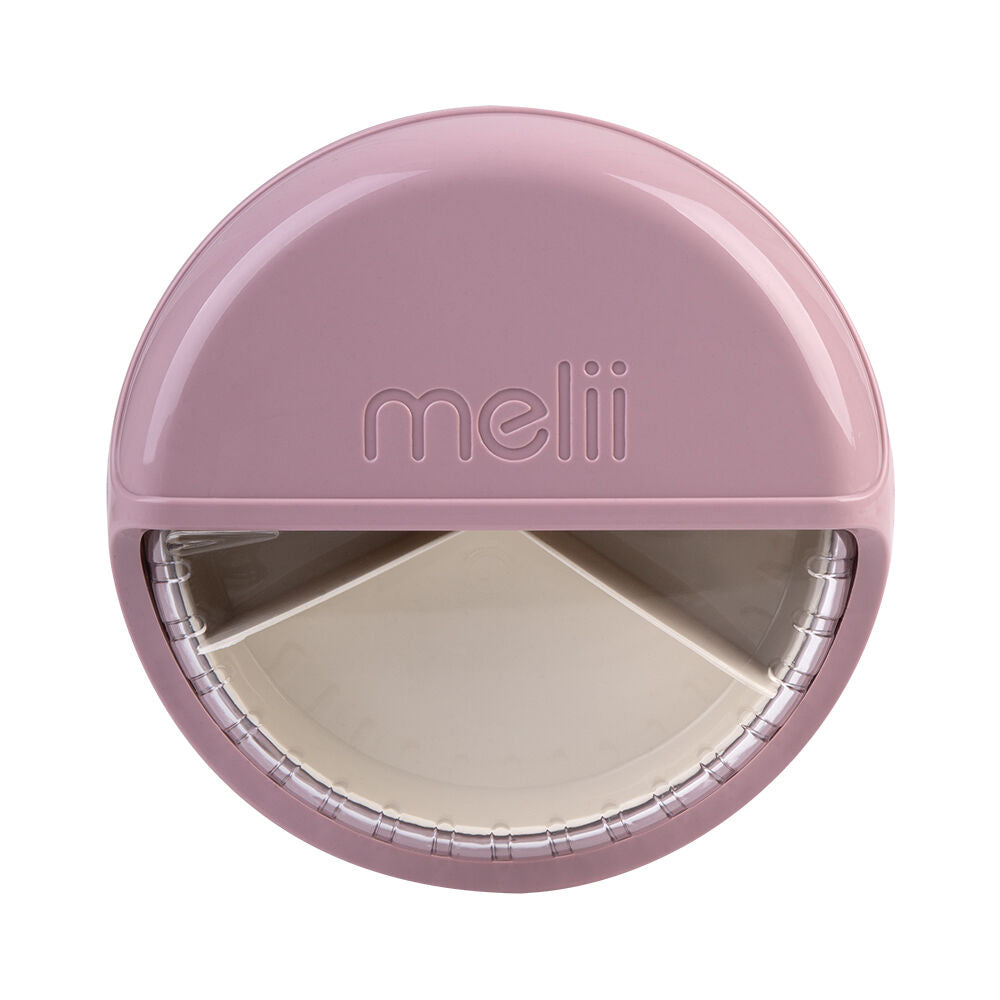 Melii 342ml Pink Luxe Round Spin Snack Container Food Storage Box 3y+