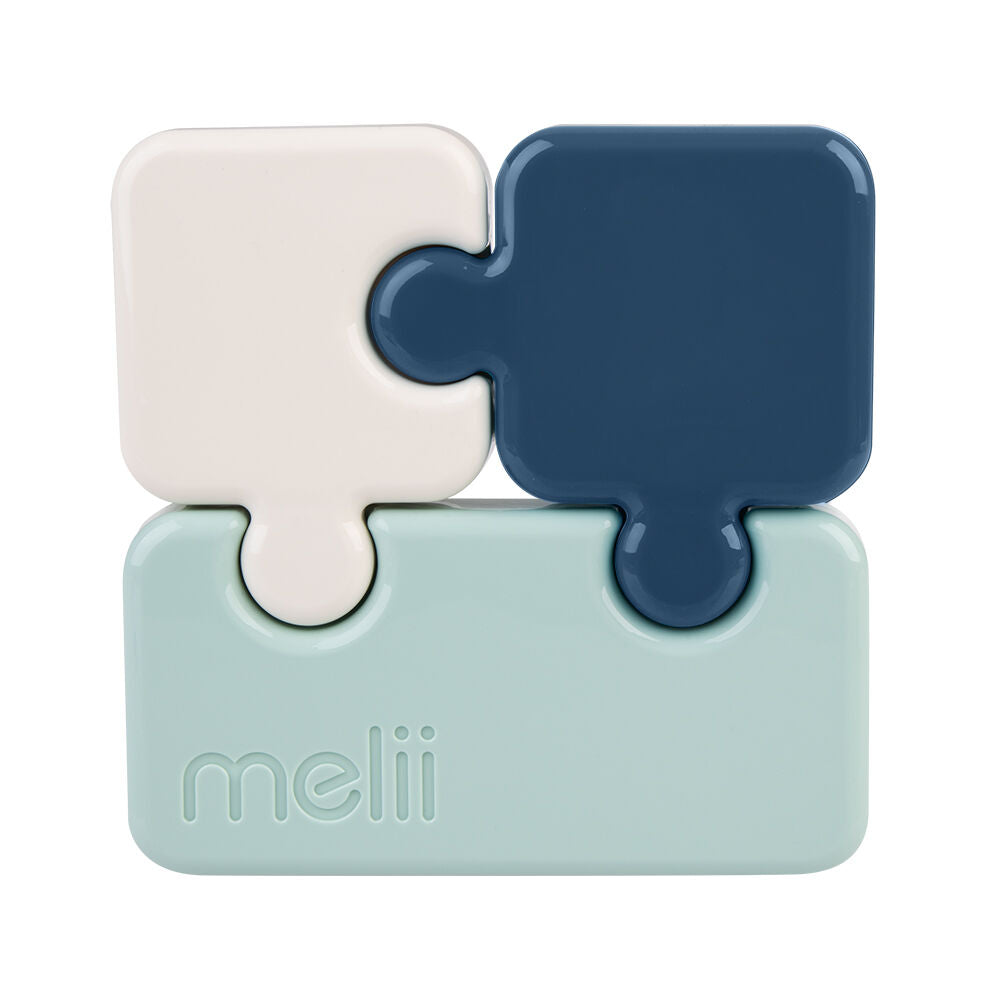 Melii Blue Luxe Childrens Puzzle Food & Snacks Container Lunch Box 850ml