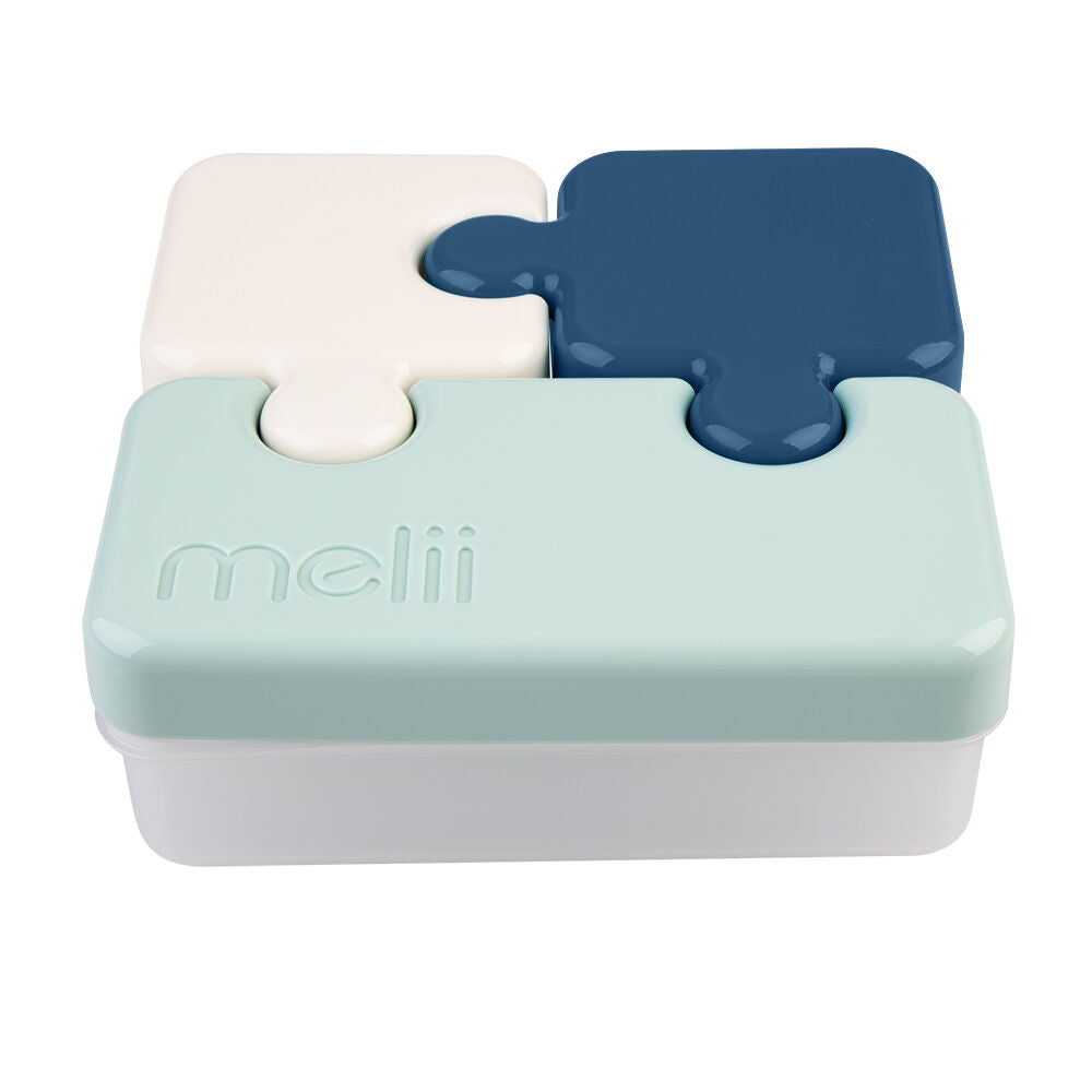 Melii Blue Luxe Childrens Puzzle Food & Snacks Container Lunch Box 850ml — image 2